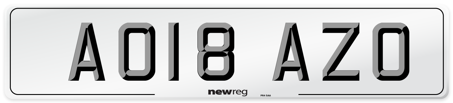 AO18 AZO Number Plate from New Reg